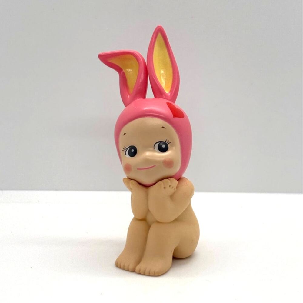 New Unbranded Kewpie/Angel Collectible Mini Figure, Sitting Rabbit Open Box